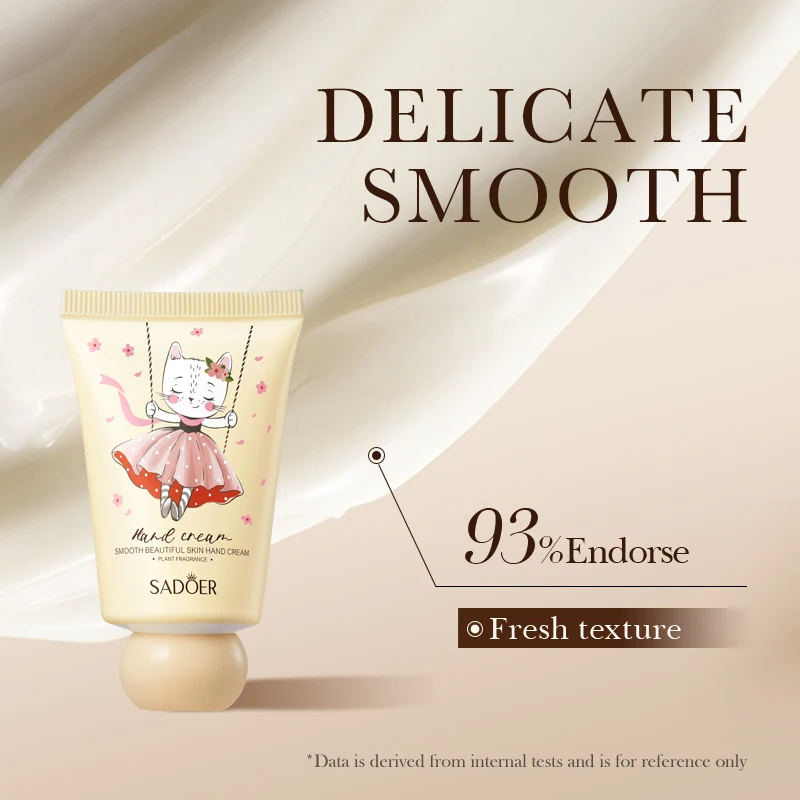 OEM SADOER Private Label Fragrance Moisturizing Tender Hand Cream Anti dryness Autumn Winter Hand Cream