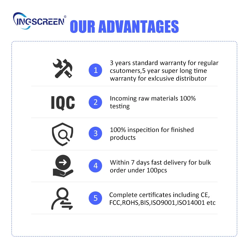 INGSCREEN 43 49 55 Inch LCD Dual Screen Touch Screen Totem Display Indoor Double Sided Digital Signage Floor Standing Kiosk