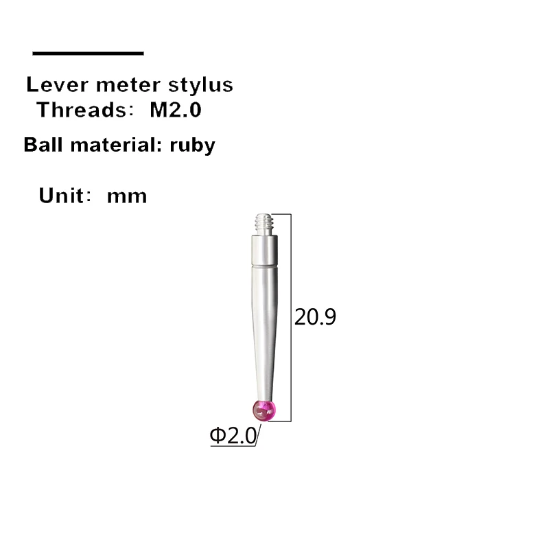 M1.4 M1.6 M1.8 M2.0 School Needle Altimeter Lever Probe Tungsten Steel Ruby Lever Gauge Styli Renishaw Styli