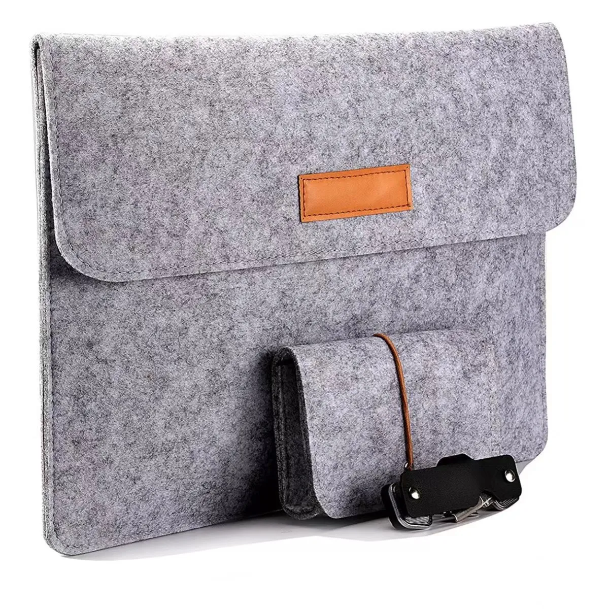 Custom Pure Color Simple Cheap Laptop Inner Bag Felt Bag Non-woven Laptop Sleeve With Magnet Button For Laptop, Ipad Kindle