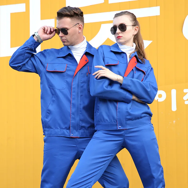 Spring and Autumn Long Sleeve suit Factory Outlet Work Clothes for Men and Women Wear-resistant Washable suit
