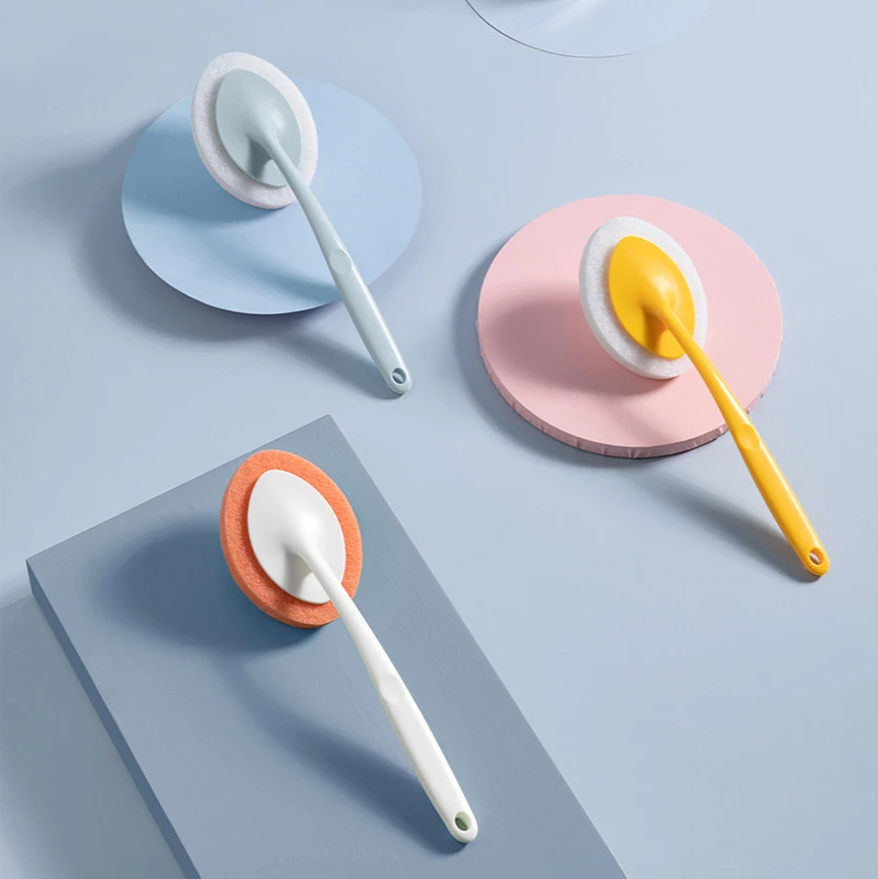 Long Handle Sponge Brush Bathroom Bathtub Brush Bathroom Cleaning Floor Brush