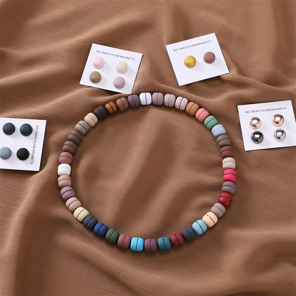 Premium Strong Hijab Magnetic Pins Multi-Use Hijab Magnets Professional Pinless Magnetic Hijab Pins Shiny and Matte Style