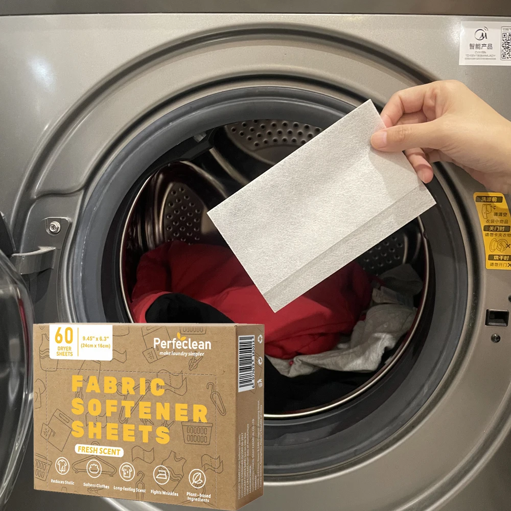 Eco-Friendly Fabric Softener Dryer Sheet Solid Flake with Fresh Scent Custom Daily Laundry Softener for Dryer Sheets