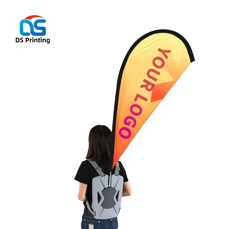 outdoor promotion country american flag running patches backpack flag banner pole feather walking backpack flying flags