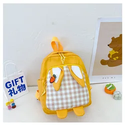 Kindergarten baby wholesale nylon breathable backpack cartoon cute rabbit ears schoolbag backpack