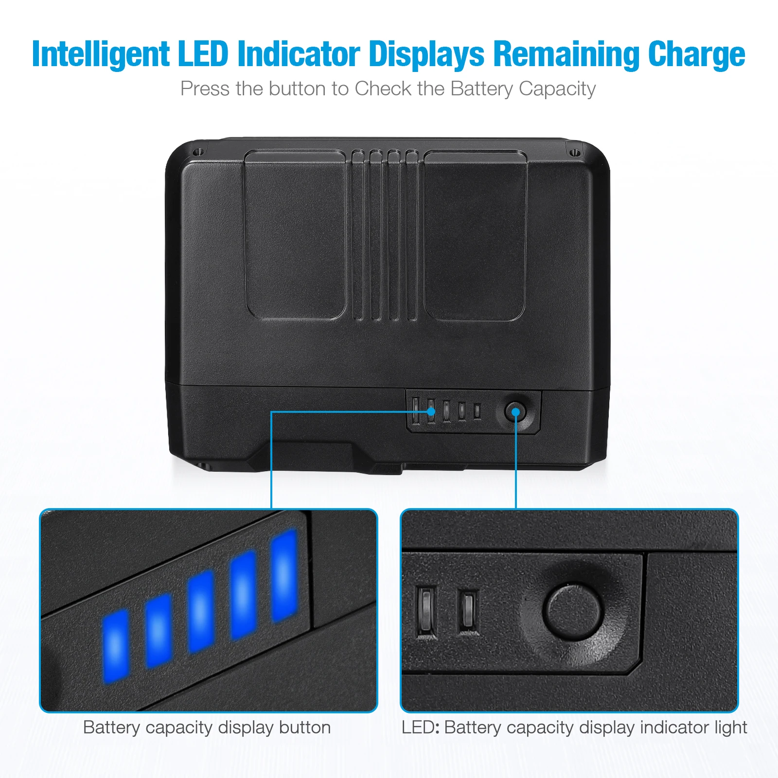 V Mount V Lock 14.8V 15000mAh Rechargeable Li-ion LED Camera Battery For Broadcast Video Camcorder