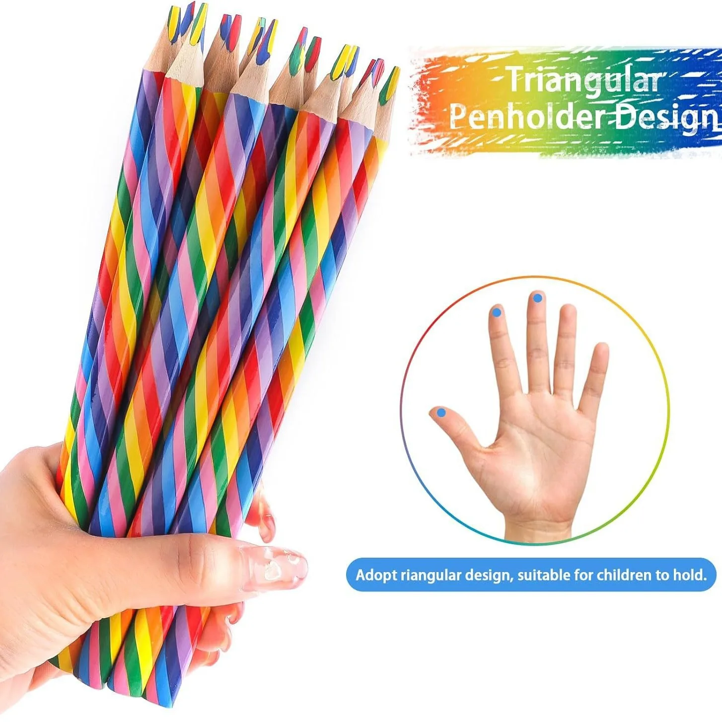 4 in 1 Lead Colored Rainbow Pencils Draw Art Colour Pencils for Kids Artists School Students