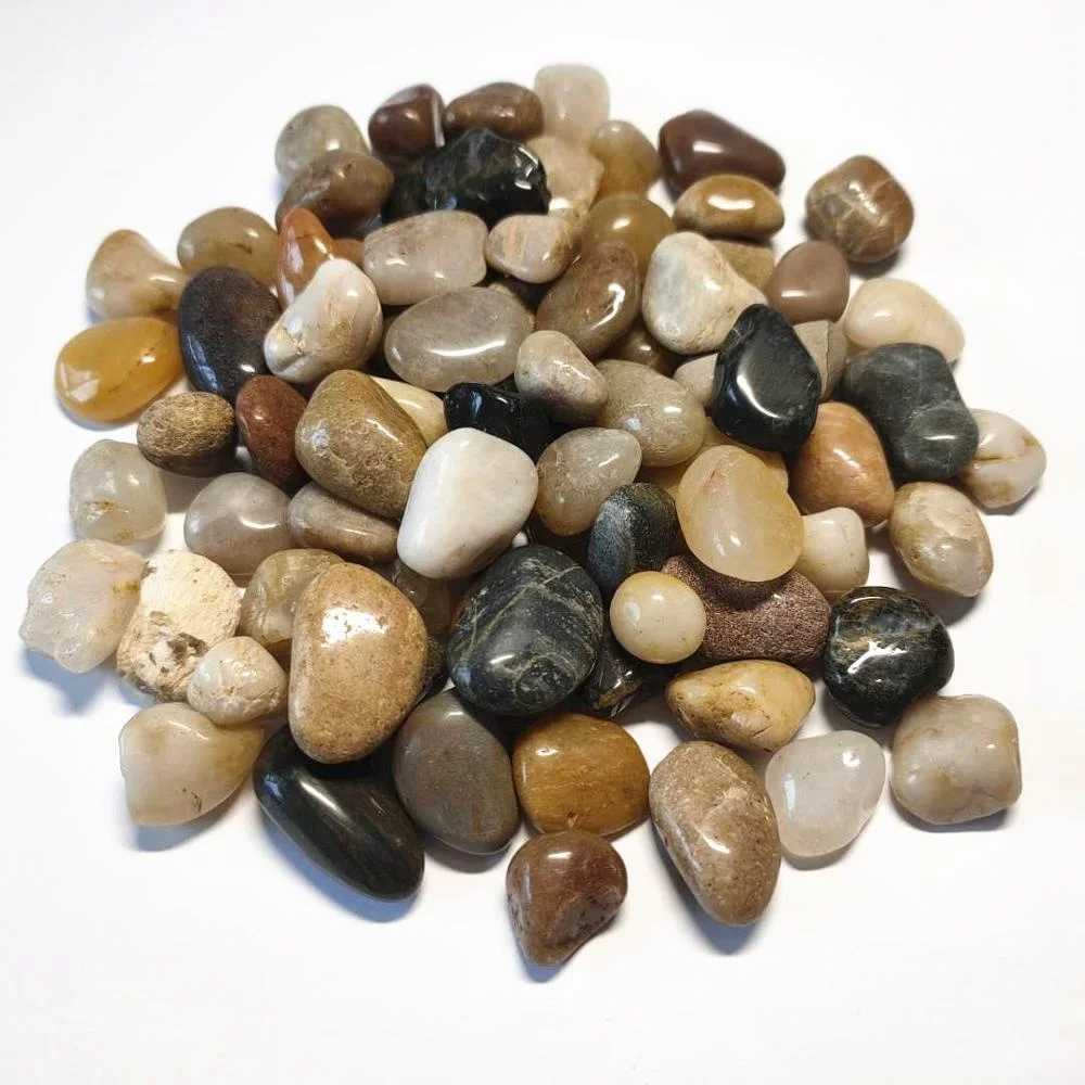 Landscaping stone rocks Mixed color Natural polished river stone for garden decoration
