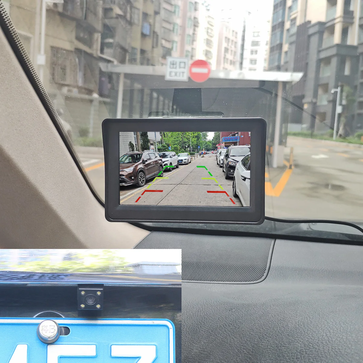 4.3 Inch Car Mirror Monitor Vehicle Rear View Reverse Backup Car Led Camera Video Parking System Easy Installation