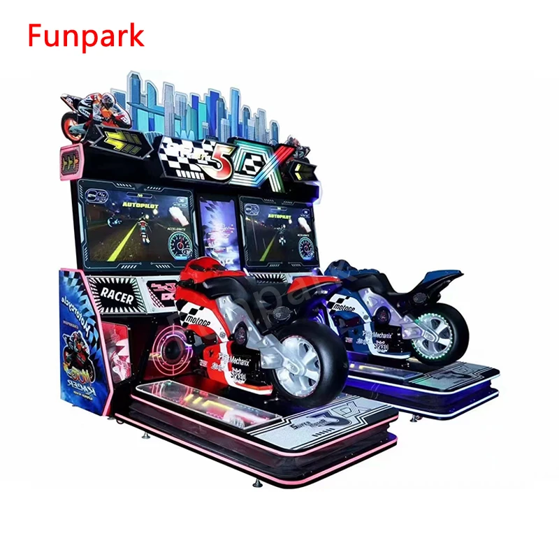 The New Arcade Motorcycle Simulator Racing Dash Games Simulator Moto Racing Game Machine 220V EU Plug 400W Amusement Game Center
