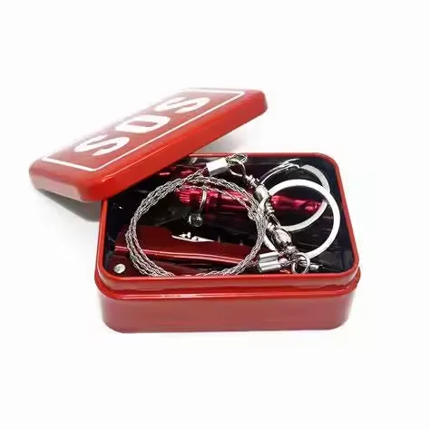 SOS First Aid Kit Box for Survival Emergency Gear Kits First Aid Tin Box