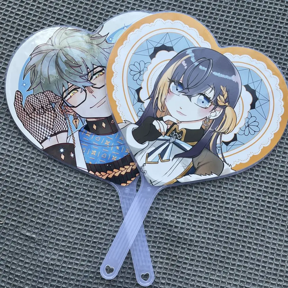 Оптовая продажа, двусторонняя печать на заказ, белые пластиковые ручные вееры в форме сердца, пикетик k-pop в форме сердца для подарка