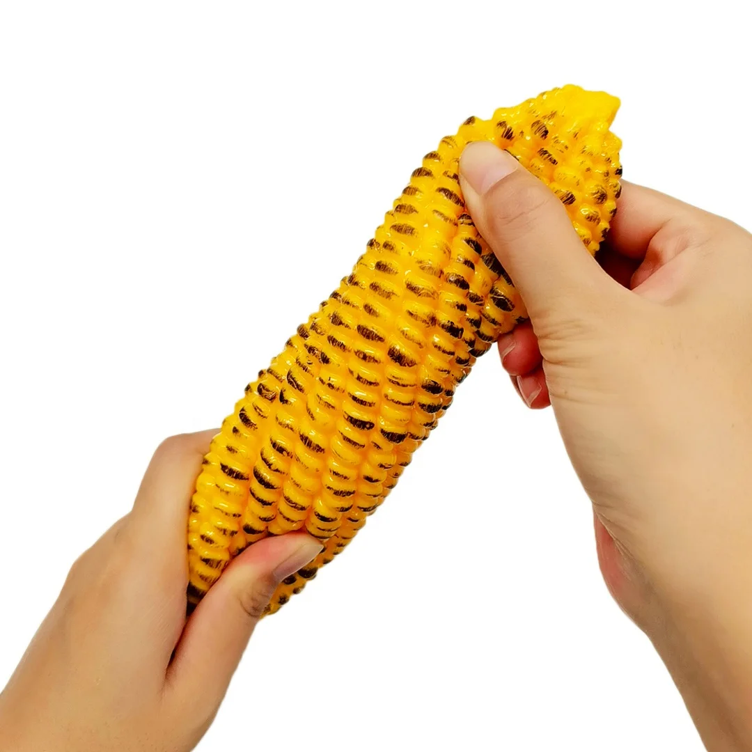 Amazon Hot Sell Funny TPR Fidget Decompression Squeeze Corn Stretchy Toys For Adults