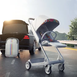 2022 Model Luxury Double Stroller for Siblings Twin Wagon Infant and Toddler