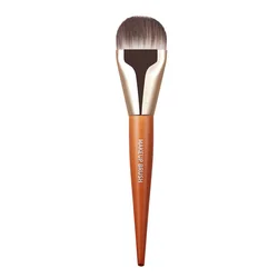 Vegan Cruelty Free Foundation Makeup Brush Wood Handle Ultra Thin Widened Tongue Type Foundation Brush