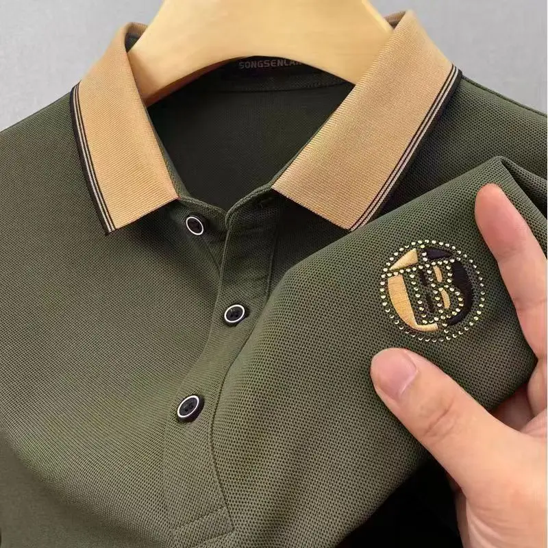 2024 Asserted Colors Hotsale Polo T-shirt Short Sleeve  Loose Lapel Polo Shirts For Men