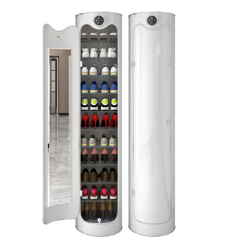 Intelligent rotating shoe cabinet shoe rack cylindrical cabinet household sterilization deodorization shoe storage cabinet