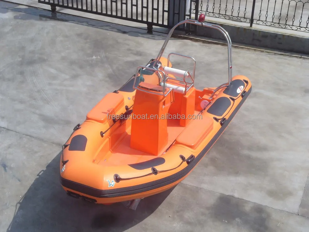 CE certification 420cm fiberglass hull inflatable rib boat