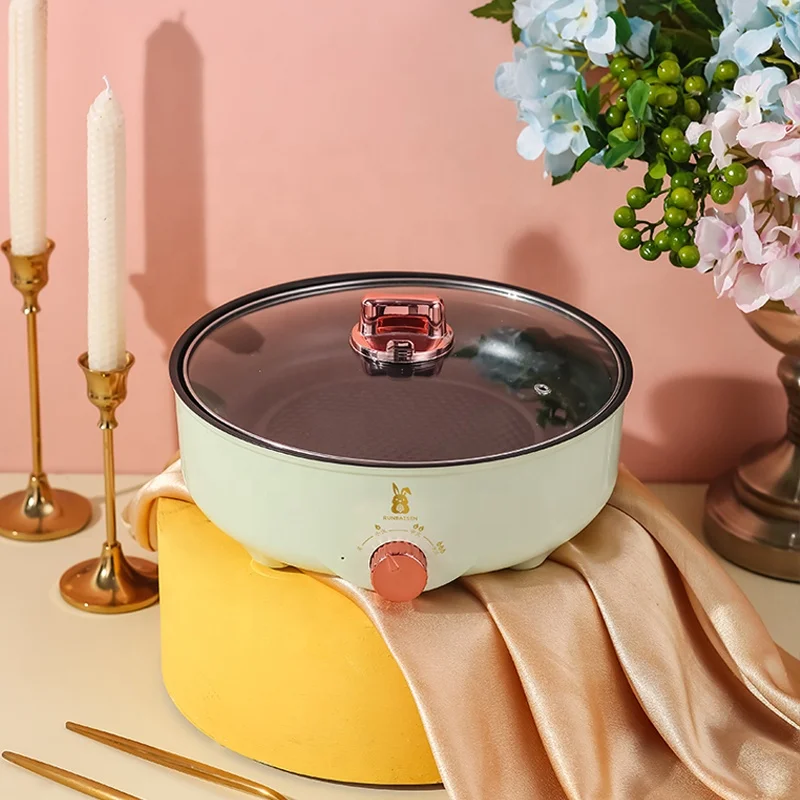 Custom Multi-functional Electric Frying Pan Outdoor Plug-in Temperature Control Non-stick Material for Home Use EU 30 Caliber EN
