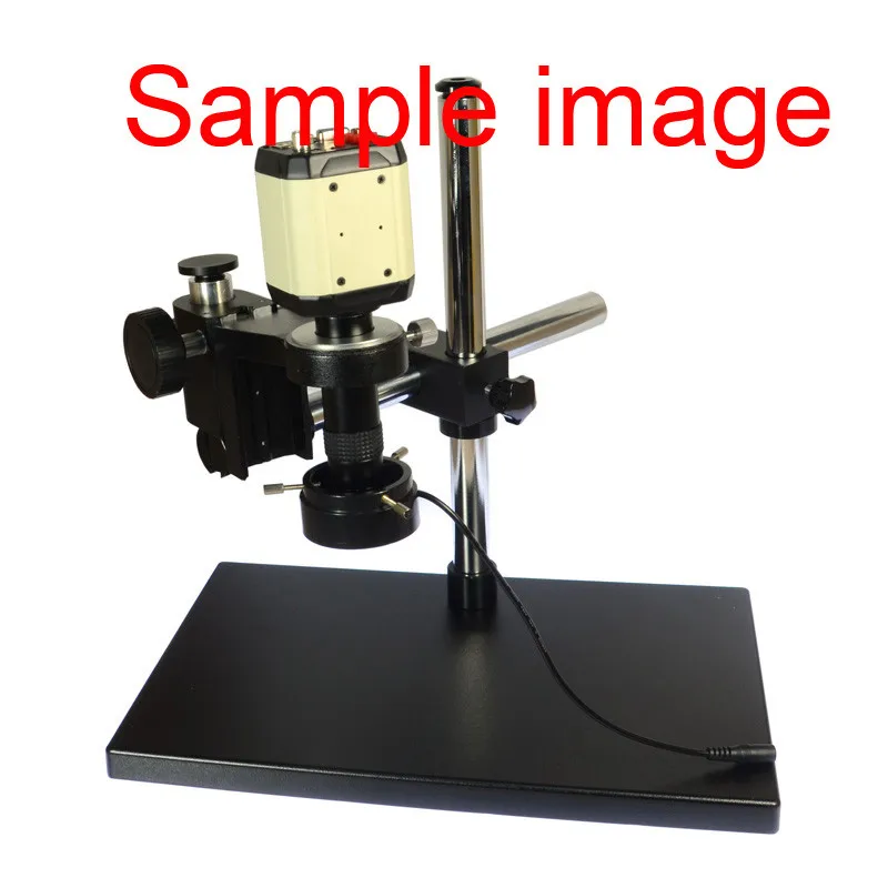 120X Zoom Lens Industrial Vision Lens C-Mount Glass Lens with 50mm Ring Adapter for Industrial Digital Microscope Camera