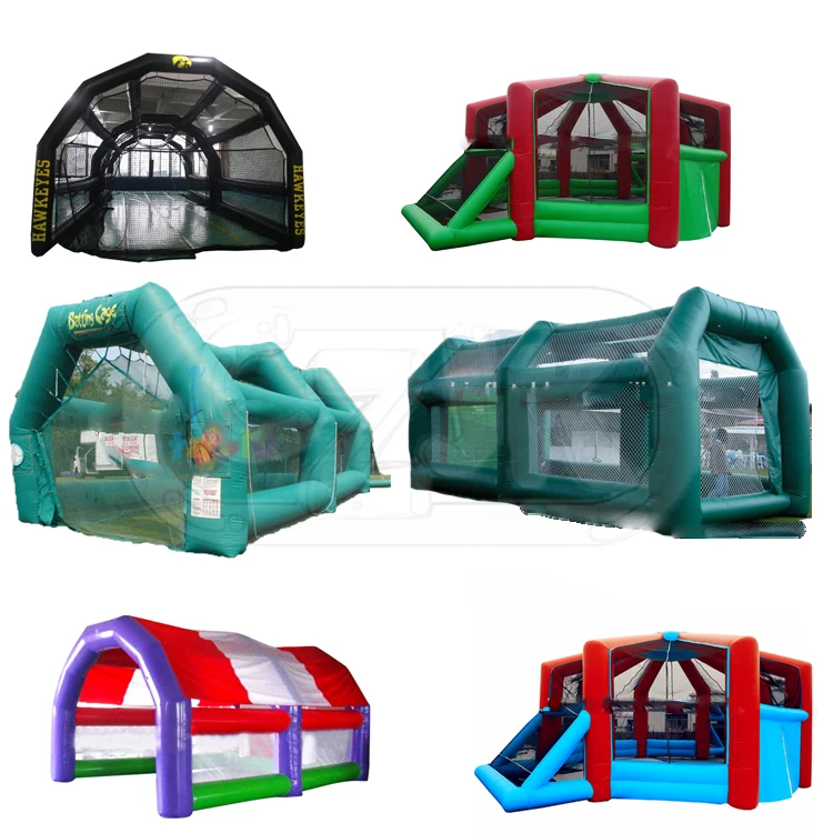 batting cages rolled away fold away price design blow up inflatable batting cage baseball mobile