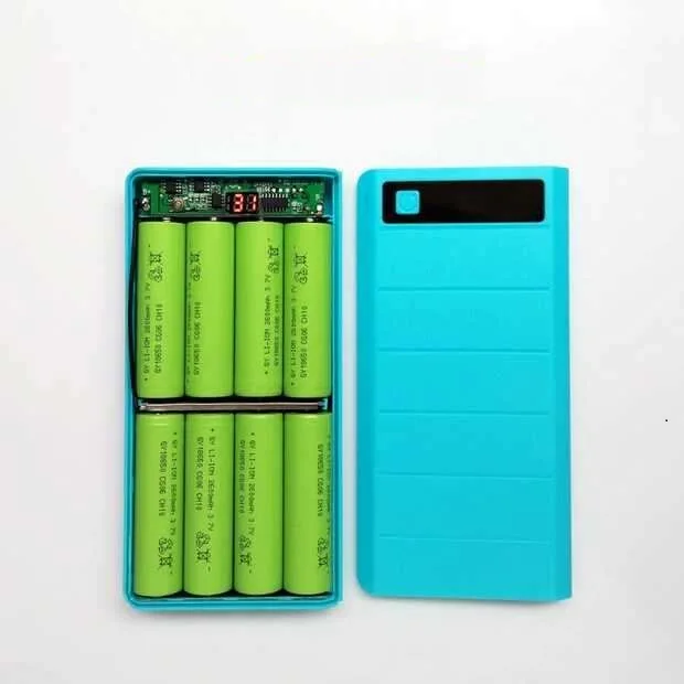 Latest DIY Power Bank 15000mAh Power Bank Housing 5 Battery Cells Free Welding Power Bank with Digital Screen