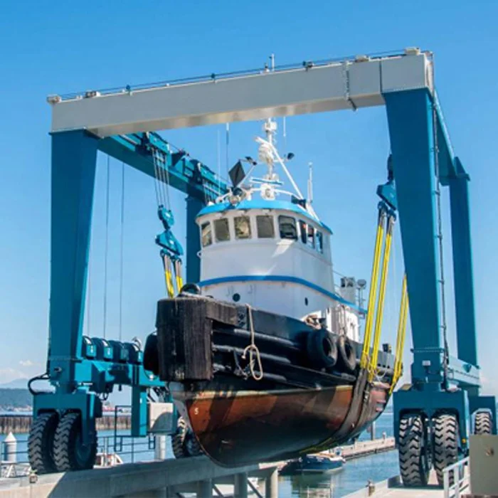 100 ton 200 ton 300 ton Boat lifting crane shipyard marine travel lift boat lifting gantry crane for sale