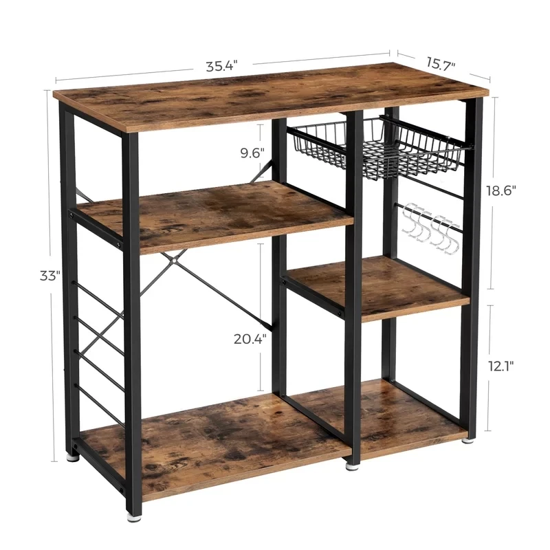  Vintage Metal and Wood Kitchen Furniture Trolley Island