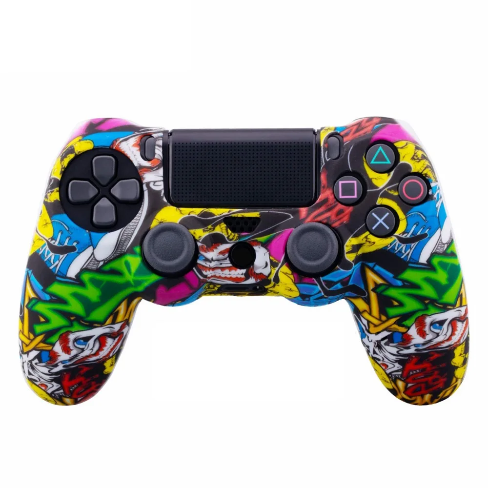 Прохладный дизайн силиконовый резиновый чехол для контроллера PS4 защитный контроллеров Sony PlayStation 4 Slim