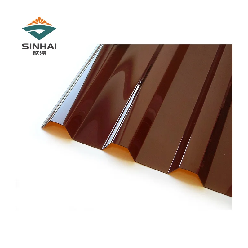 SINHAI PC polycarbonate tiles clear roofing sheet bendable Corrugated plastic Roof polycarbonate sheet