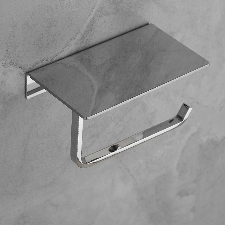 Roll Paper Holder Toilet Paper Holder Stand With Shelf Paper Towel Holder Leaf Design OEM/ODM