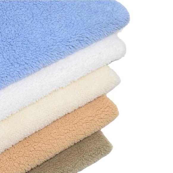 Good quality cheap shu velveteen stock sherpa fabric 100% polyester fabric fur fabric manufacturer