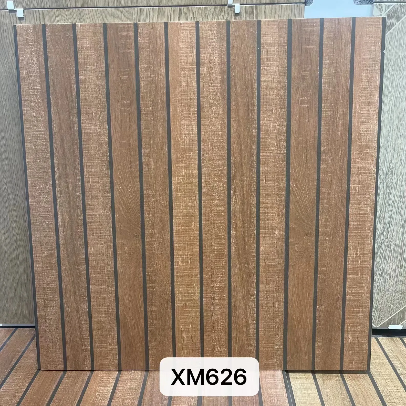 All-ceramic Matte Brick 600*600 Antique Wood Brick Puzzle Bedroom Study Restaurant Fast Drink Shop Floor Tilearchaized Tiles