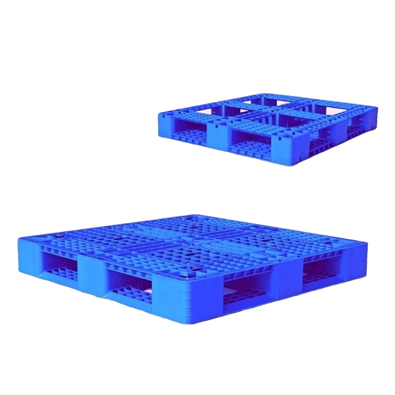 HDPE Plastic Palle Euro Pallet Single Faced Heavy Duty Solid Deck with Steel Reinforcement