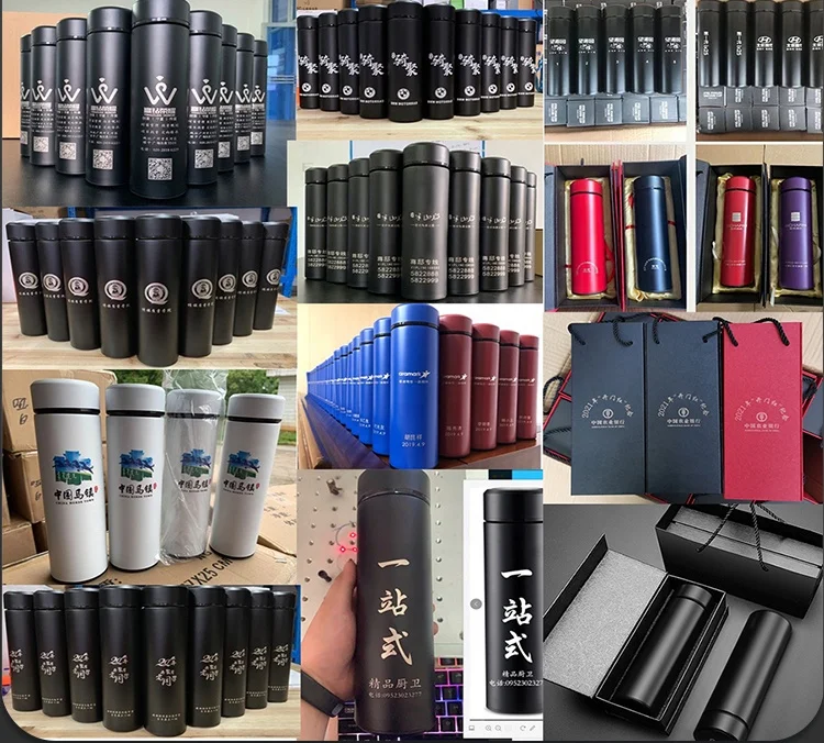 500ml Termos De Agua Gym Smart Water Bottle Led Temperature Display Thermal Vacuum Flasks Thermos Cup With Tea Infuser