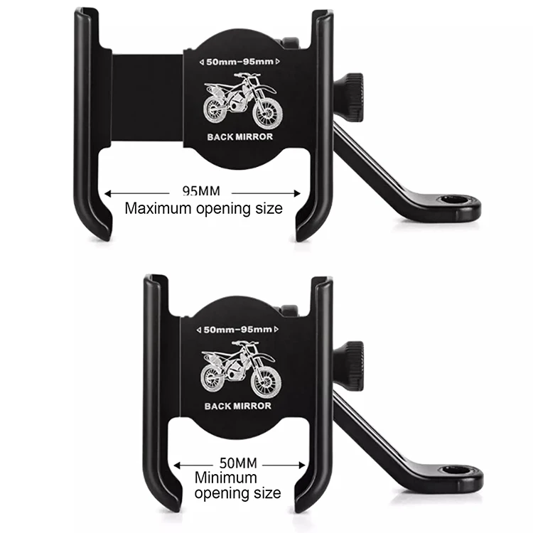 Full protection adjustable bicycle phone holder aluminum alloy 360 rotating security lock scooter bike motorcycle phone holder