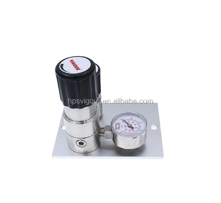 Wall mounting pressure reducing valve air regulator with gauge