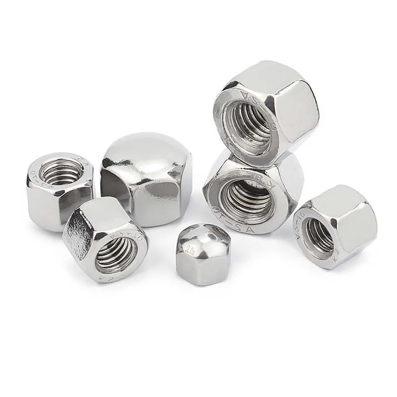 DIN917 M3 M4 M5 M6 M8 M10 M12 M14 M16 M20 шестигранные орехи желудя с короткой головкой гайка 304 из нержавеющей стали оцинкованная машина метрический болт