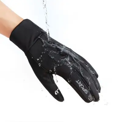 
Sport Full Finger Gloves Waterproof Outdoor Weight Lifting Climbing Gloves Touch Screen Fleece-lined 