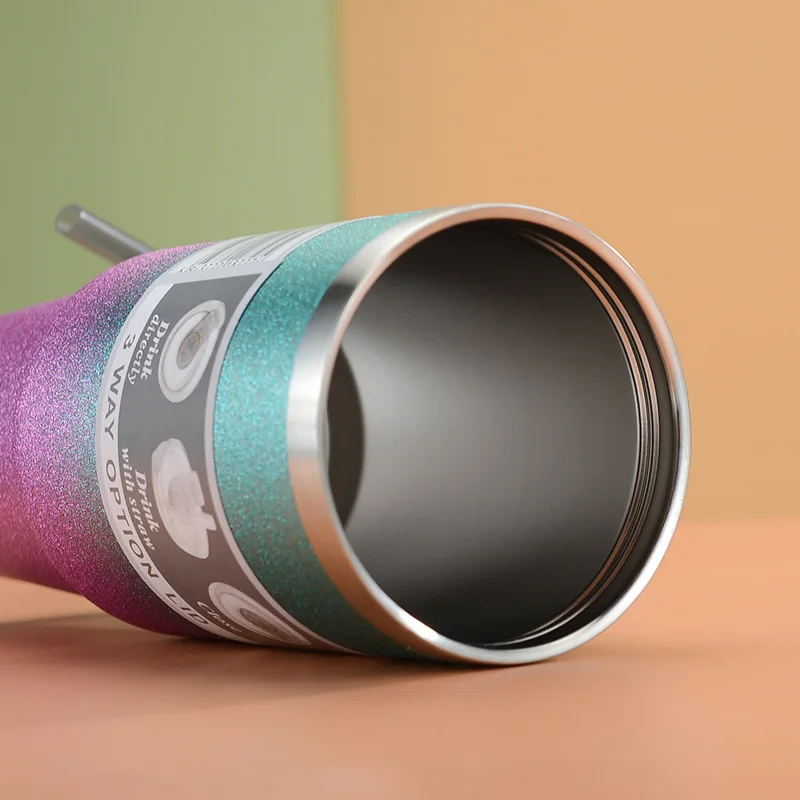 travel souvenir stainless steel double wall tumbler 20oz  tumbler with bling painting