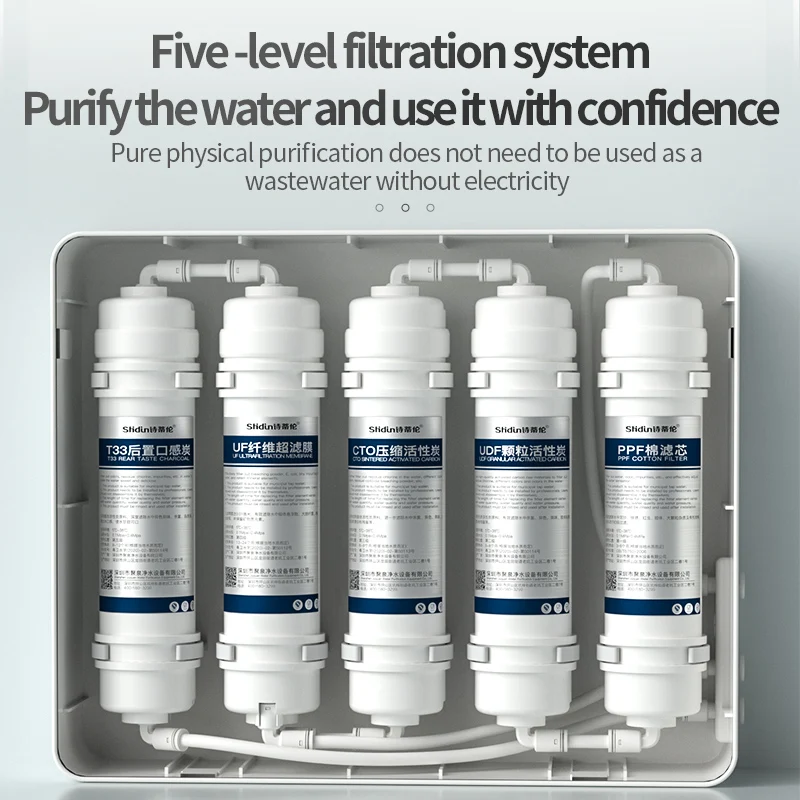 Manufacturer Osmosis Inversa Water Filter System LCD 5 Stages Water Filter Water Purifier For Home
