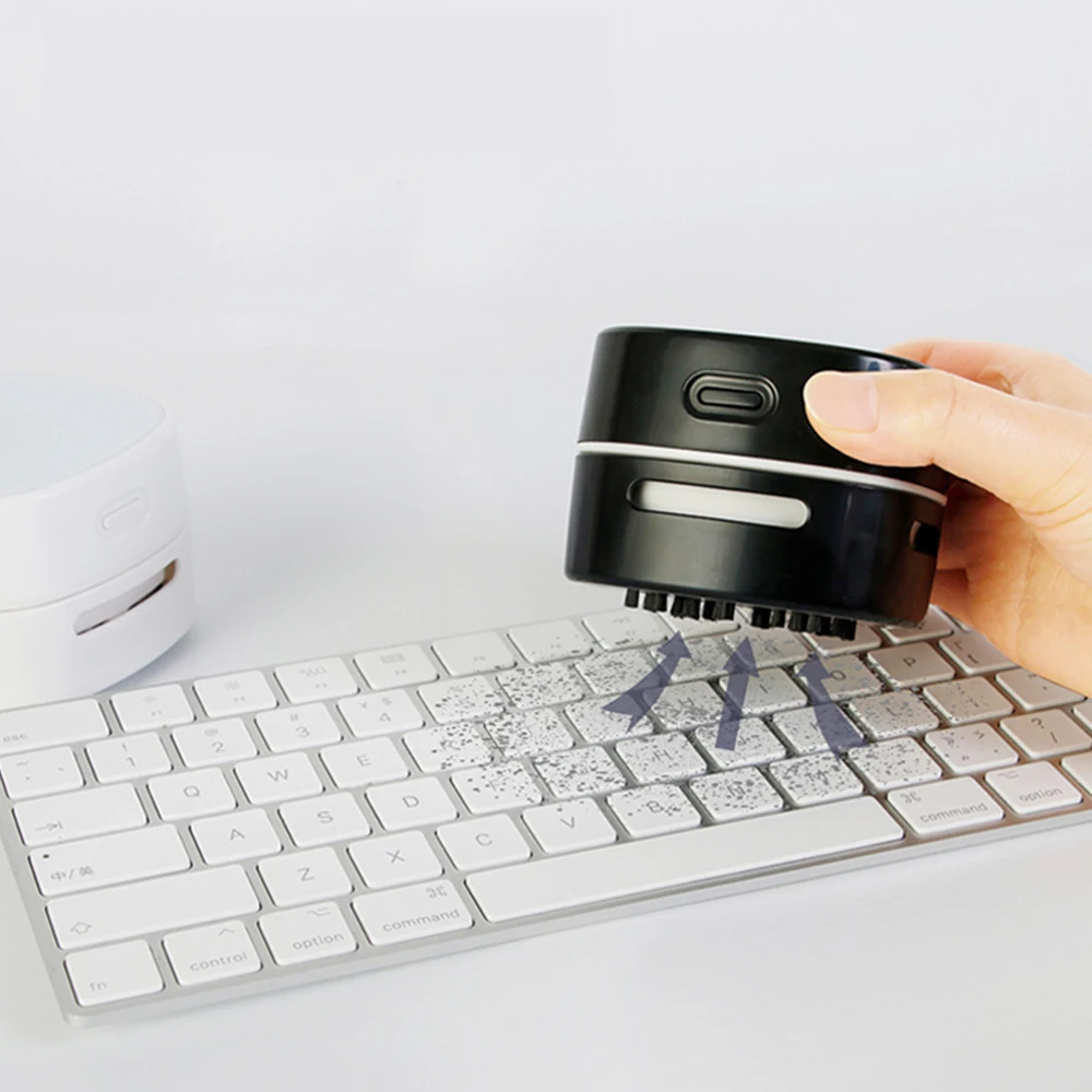 Mini Desktop Vacuum Cleaner with Wireless Charger Portable Sweeping Robot USB Rechargeable for Students