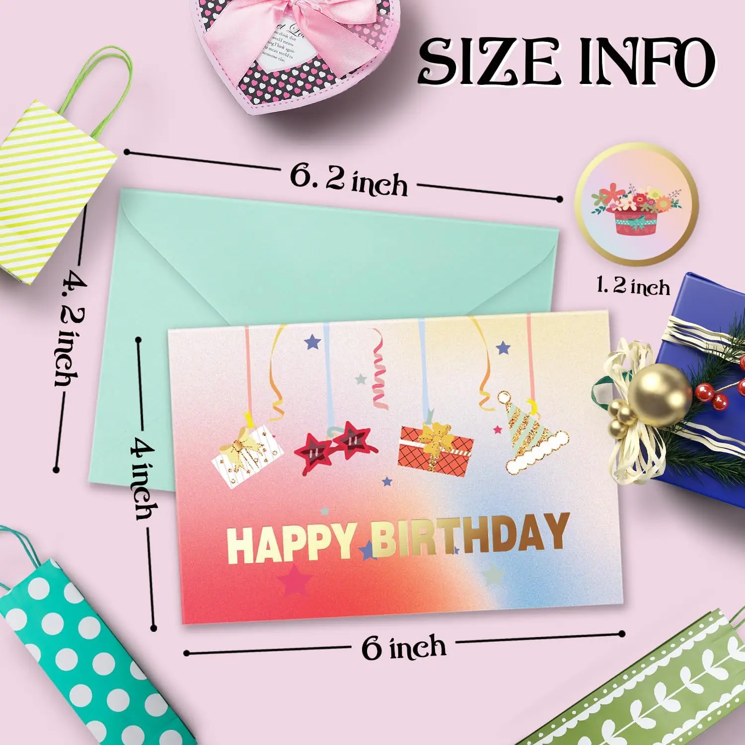 Wholesale Custom Folded Thank You Card Envelope Paper Greeting Cards Birthday Cards