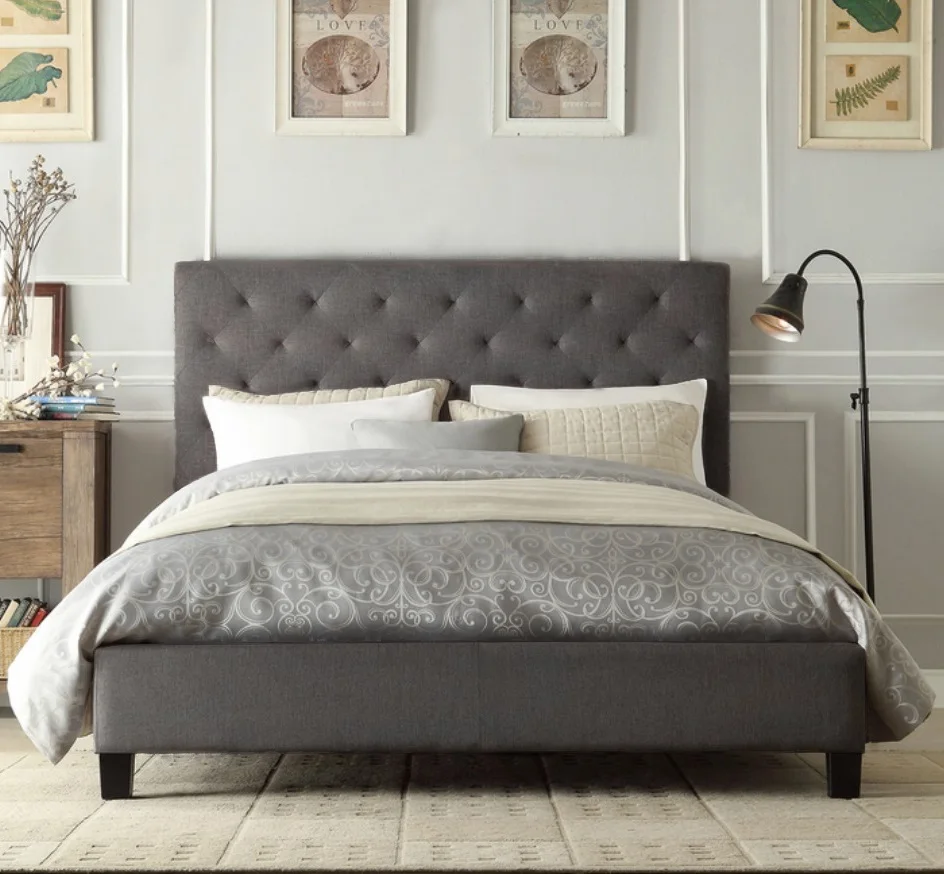 Professional manufacture cheap Upholstered Double Bed Modern Bed Luxury Bed King Size