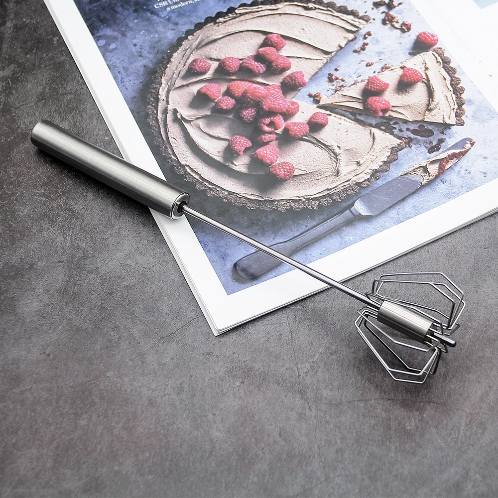 YF Hot Sale Stainless Steel Semi Automatic Egg Beater Whisk For Baking
