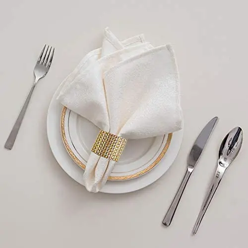 hintcan hot sale cheap napkin ring gold silver cuttable Napkin Buckles for Table Decorations Wedding event
