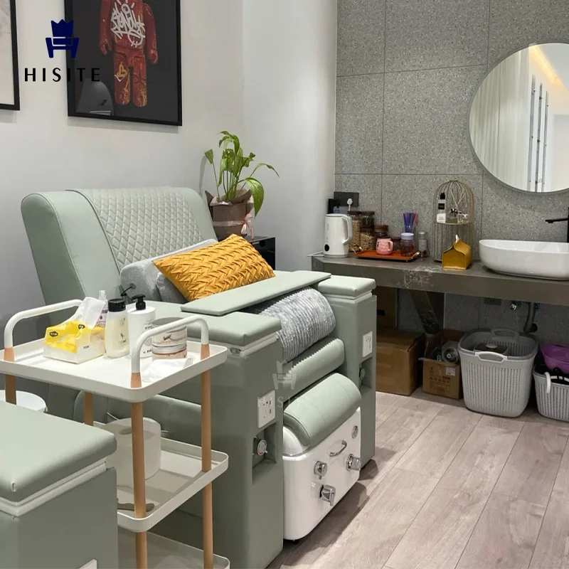 Hisite Nail Salon Spa Manicure Pedicure Chair with Basin