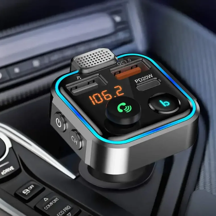 Hot Sale car charger for music player BT5.0 QC 3.0 Car Charger wireless charger for bluetooth
