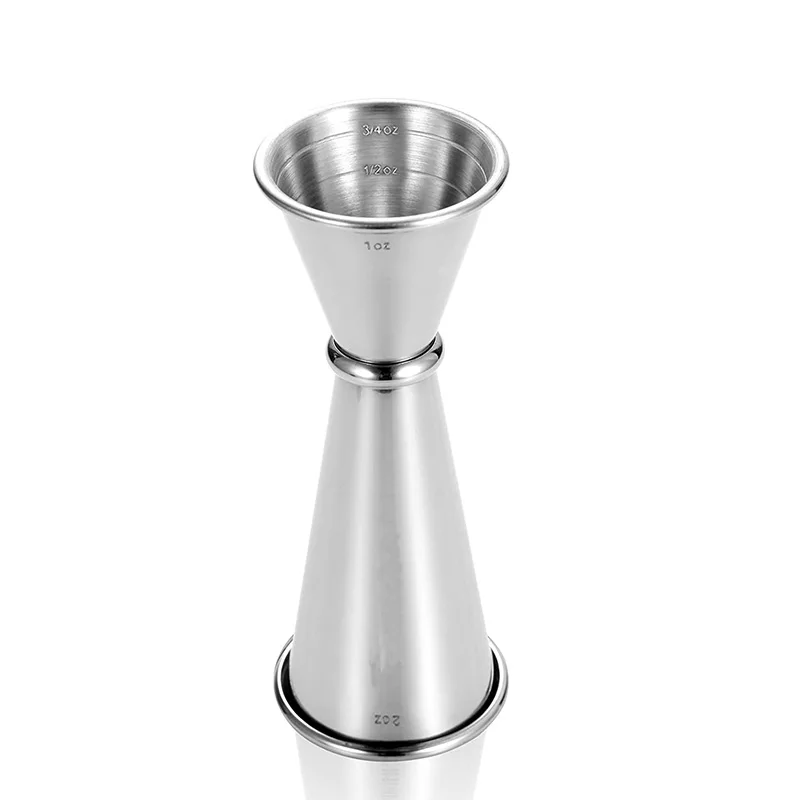 Jigger 2 oz 1 - для Bartending инструменты измерения спирта из нержавеющей стали-Серебристый